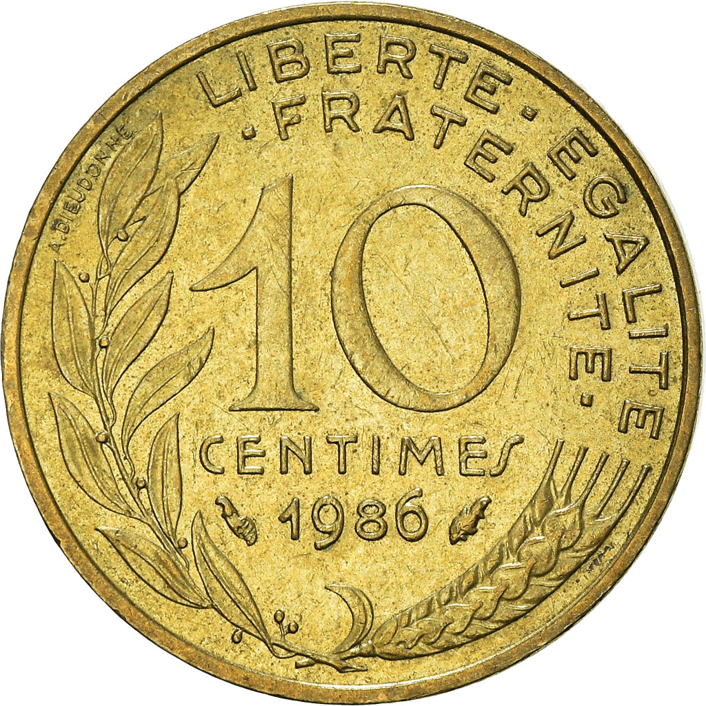 Münze, Frankreich, 10 Centimes, 1986