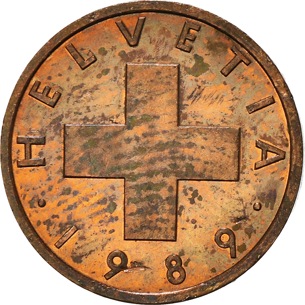 Moneta, Svizzera, Rappen, 1989