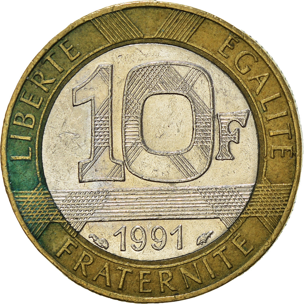 Moneta, Francia, 10 Francs, 1991