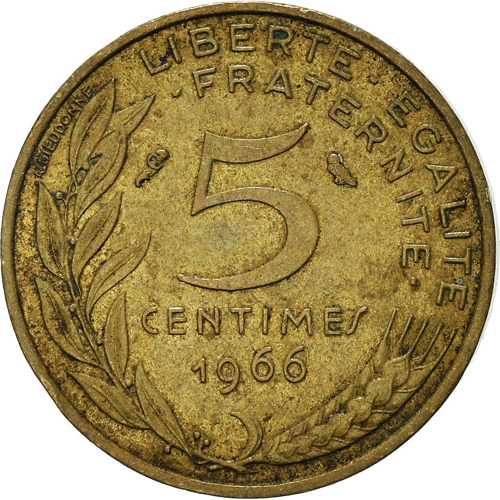 Moneta, Francia, 5 Centimes, 1966