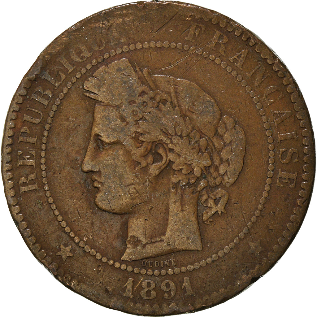 Moneda, Francia, 10 Centimes, 1891