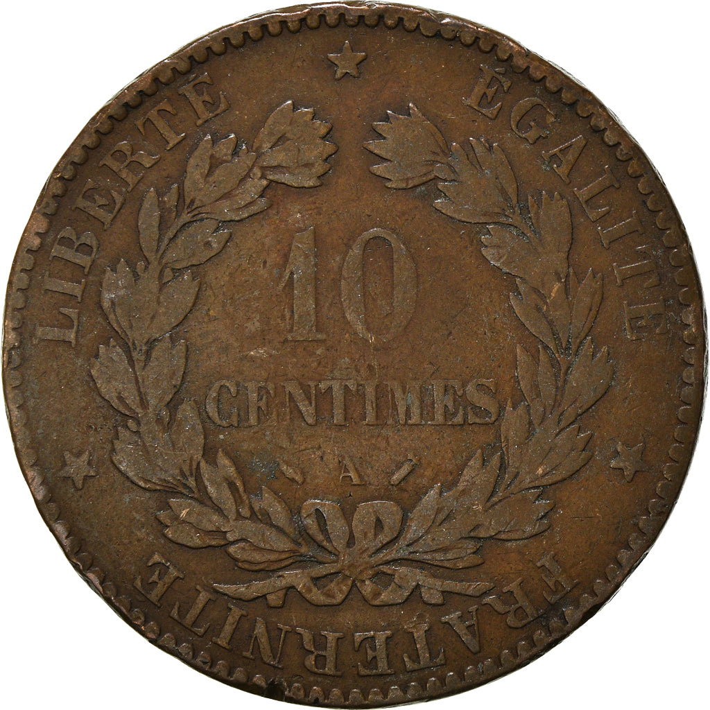 Moneda, Francia, 10 Centimes, 1891
