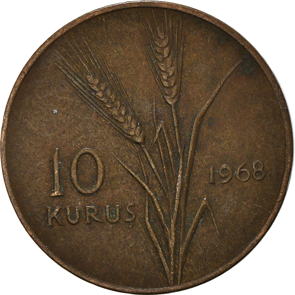 Moneta, Turchia, 10 Kurus, 1968