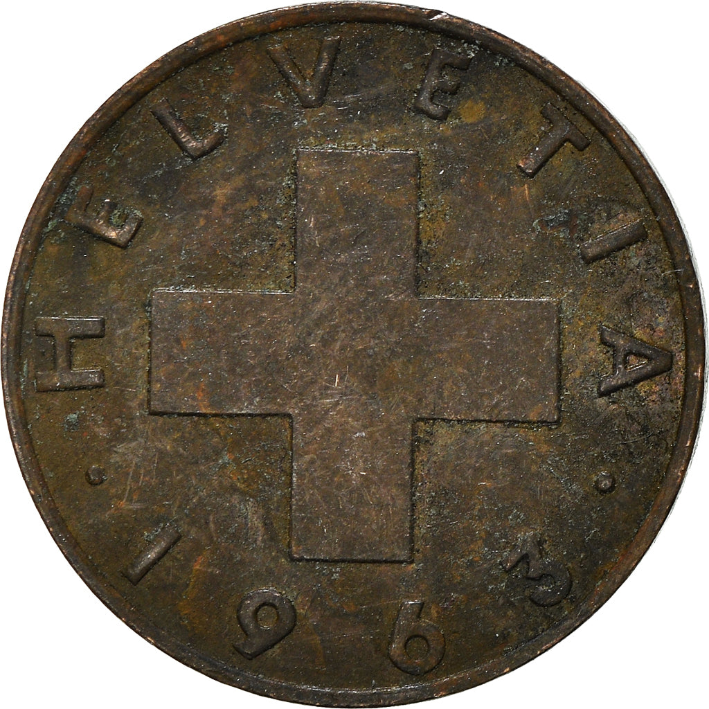 Moneta, Svizzera, 2 Rappen, 1963