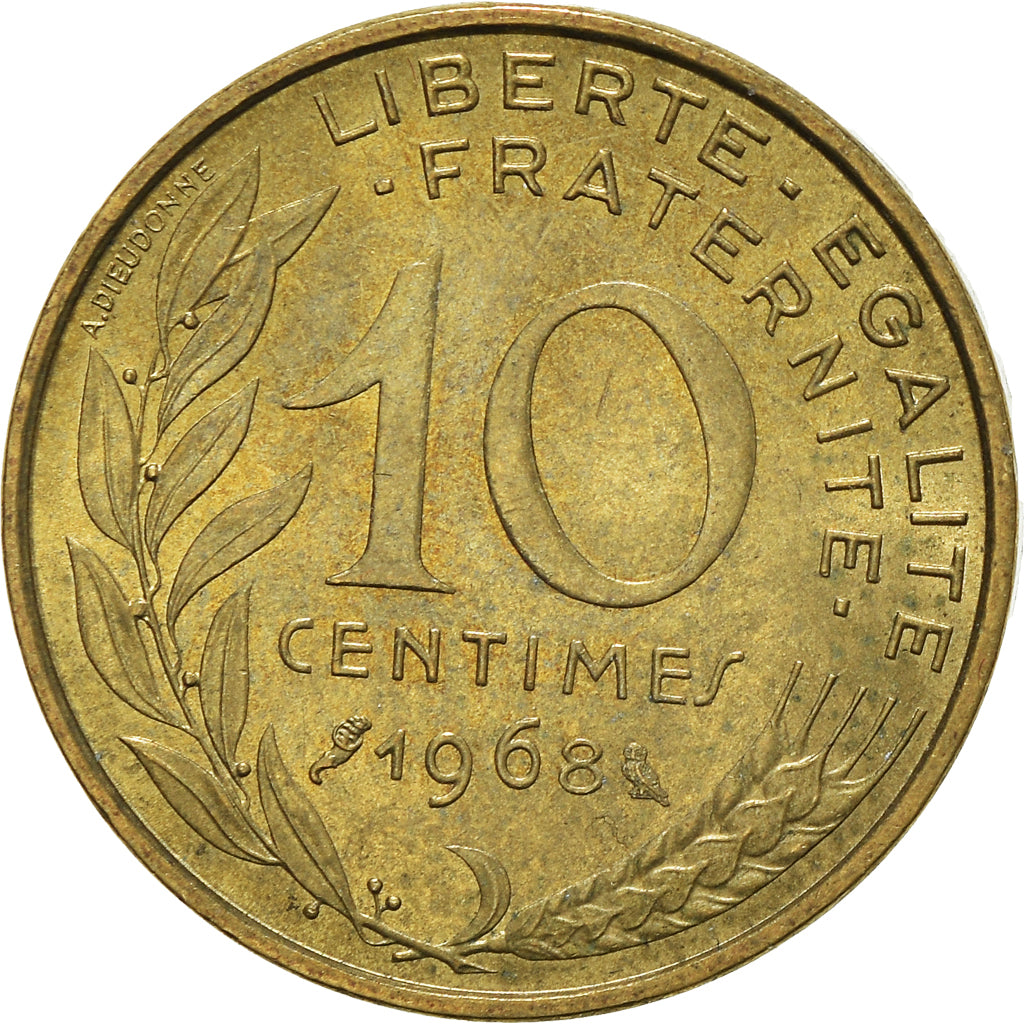 Moneta, Francia, 10 Centimes, 1968