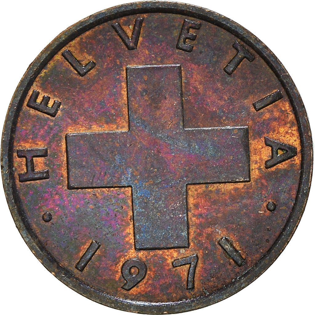 Münze, Schweiz, Rappen, 1971