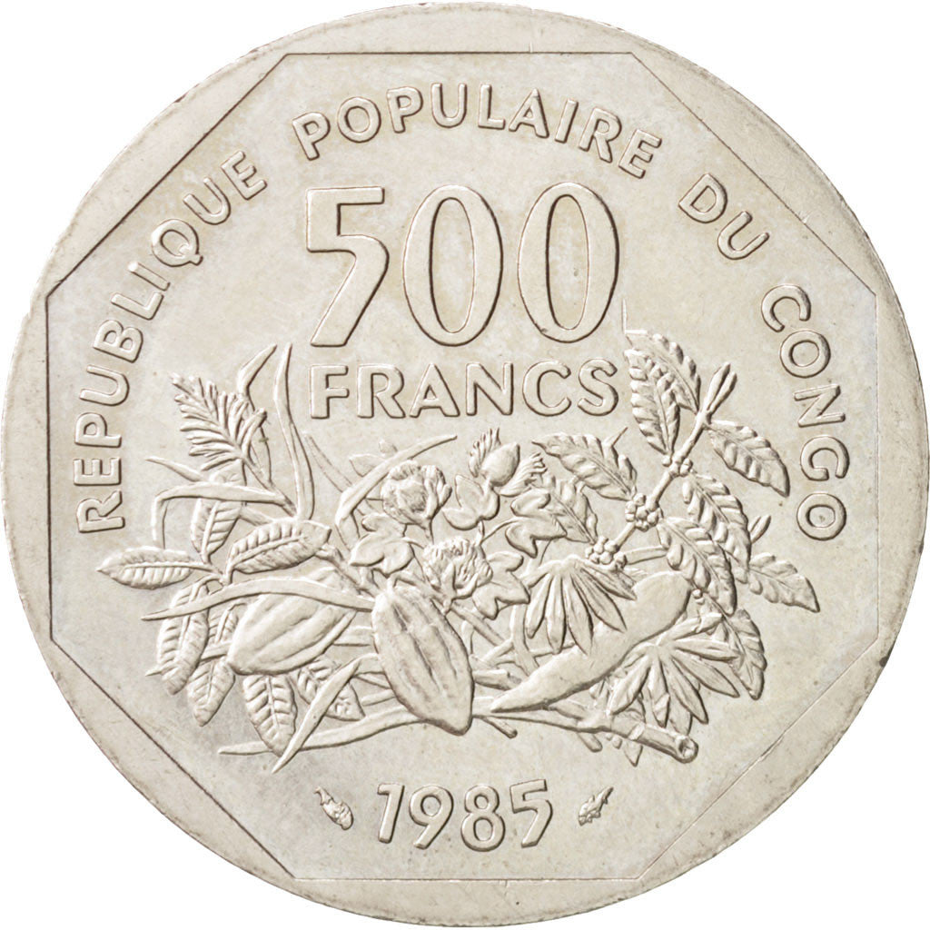 Congo Republic, 500 Francs, 1985, Essai, MS(63), Copper-nickel, KM:E5