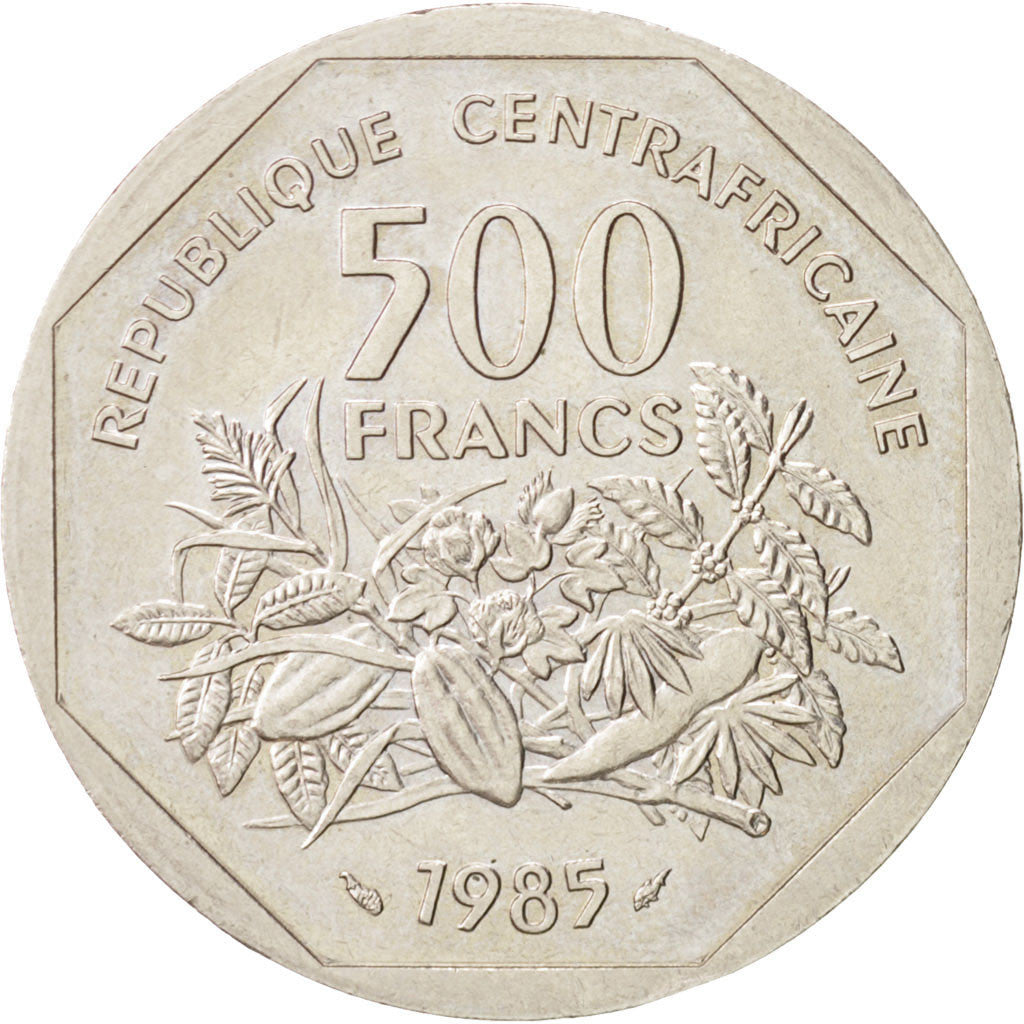 Central African Republic, 500 Francs, 1985, Essai, MS(63), Copper-nickel, KM:E6