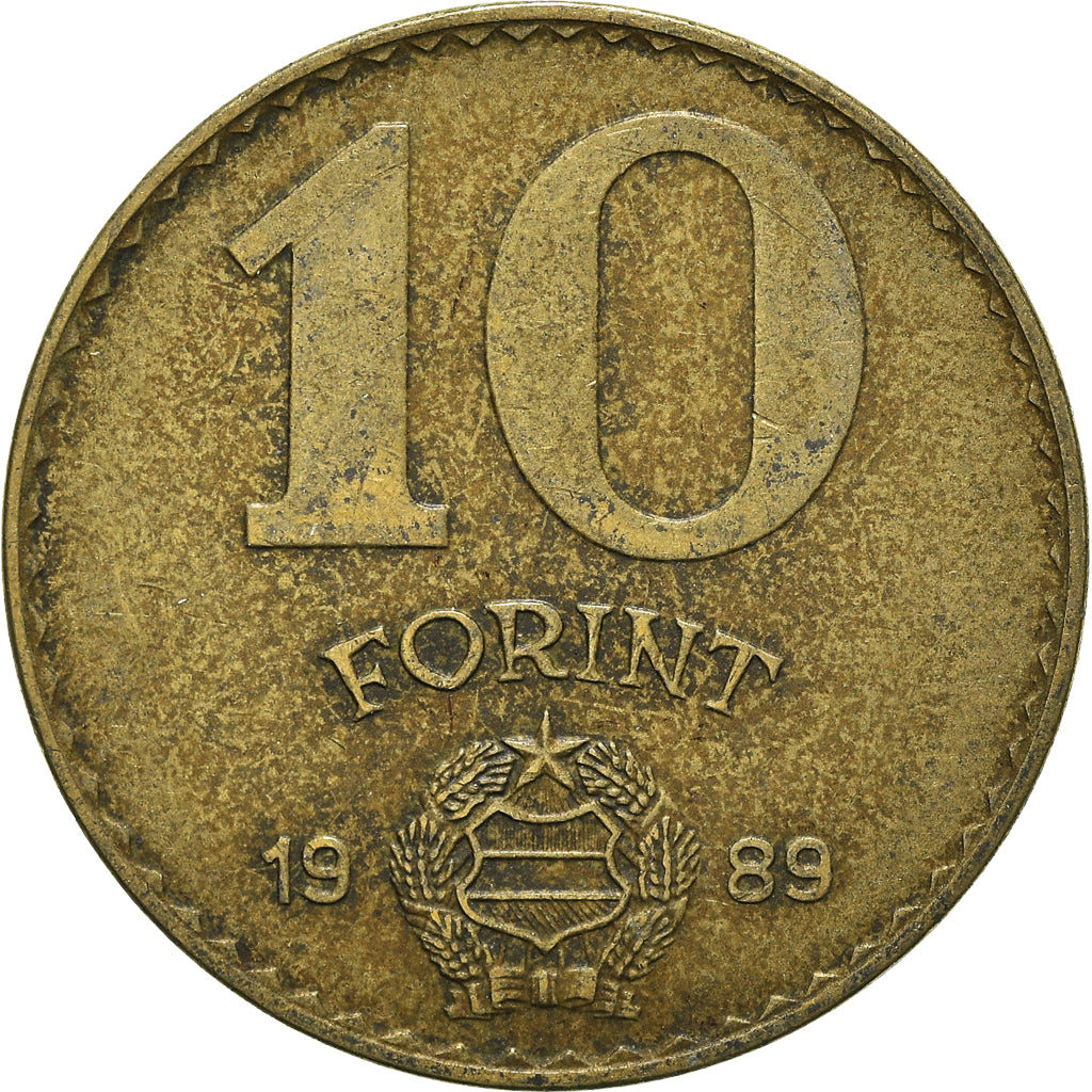 Moneta, Węgry, 10 Forint, 1989