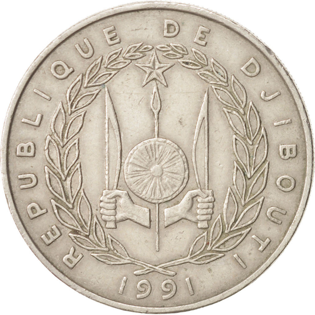 Djibouti, 100 Francs, 1991, Paris, EF(40-45), Copper-nickel, KM:26