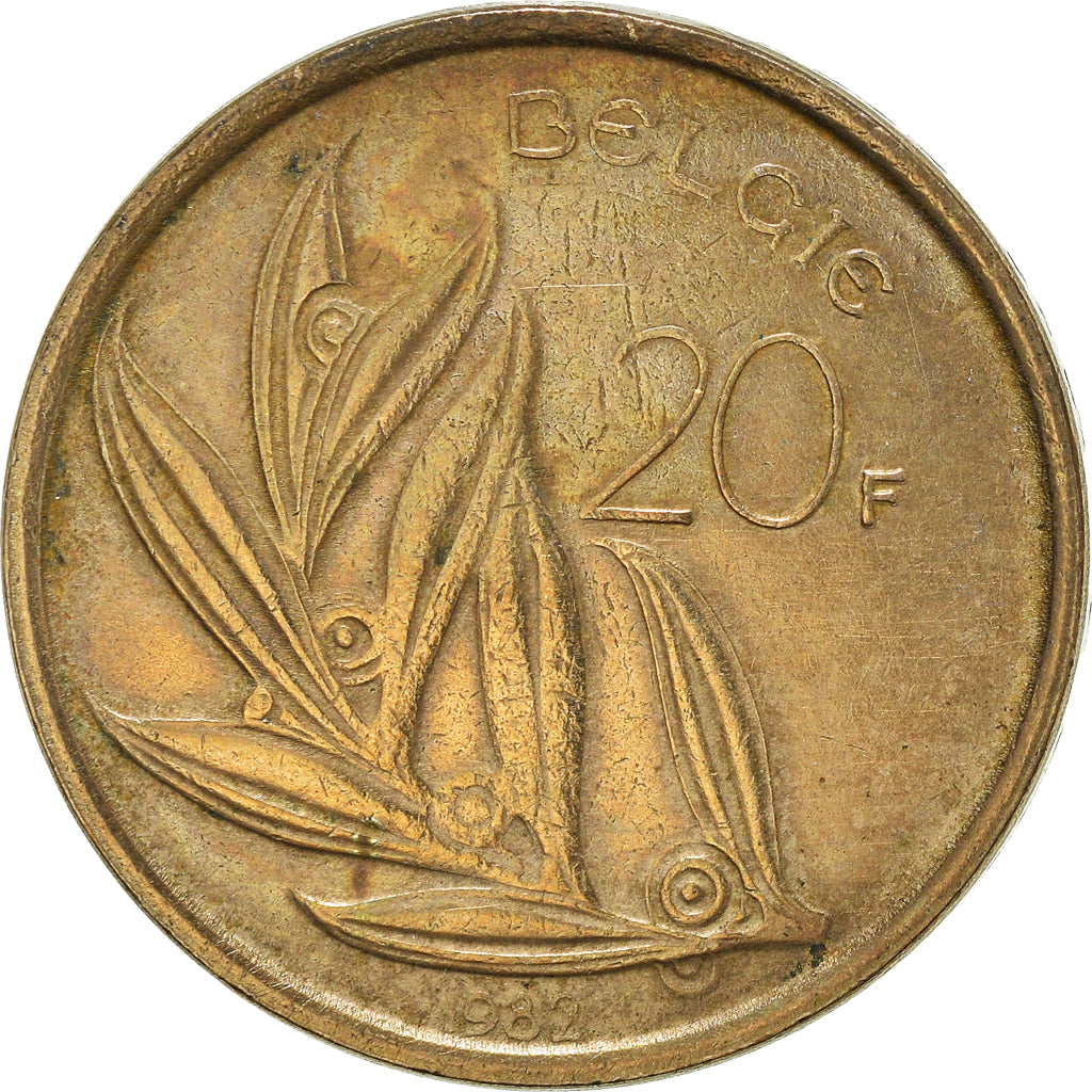 Münze, Belgien, 20 Francs, 20 Frank, 1982