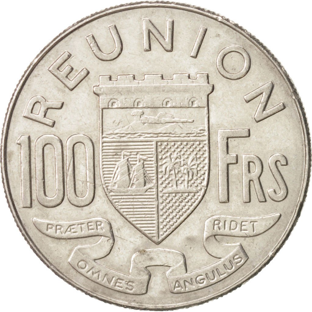 REUNION, 100 Francs, 1964, Paris, EF(40-45), Nickel, KM:13