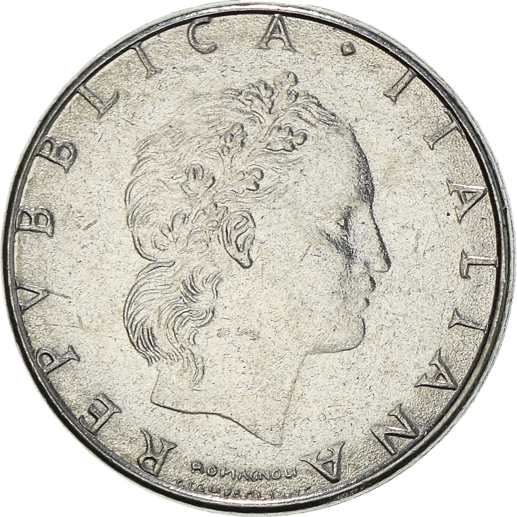 Münze, Italien, 50 Lire, 1991
