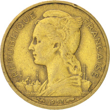 Madagascar, 10 Francs, 1953, Paris, EF(40-45), Aluminum-Bronze, KM:6
