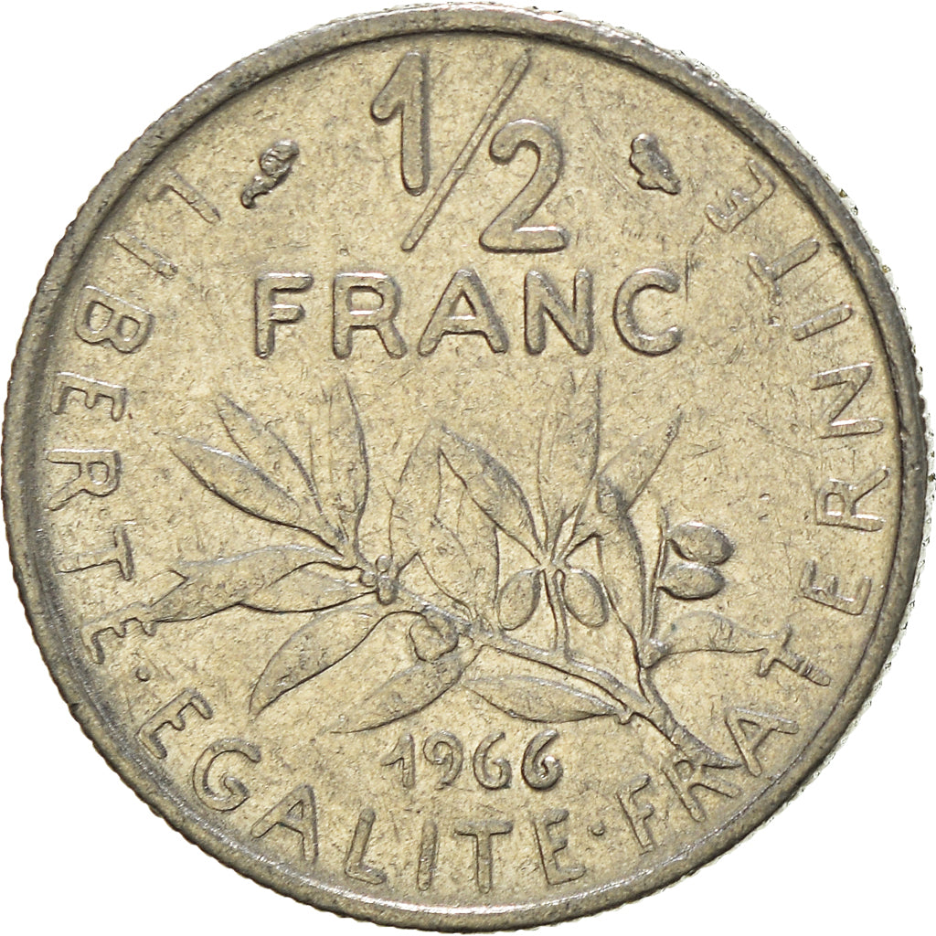 Moneta, Francia, 1/2 Franc, 1966