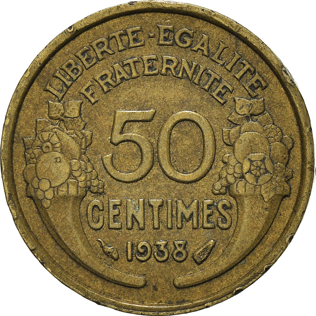 Münze, Frankreich, 50 Centimes, 1938
