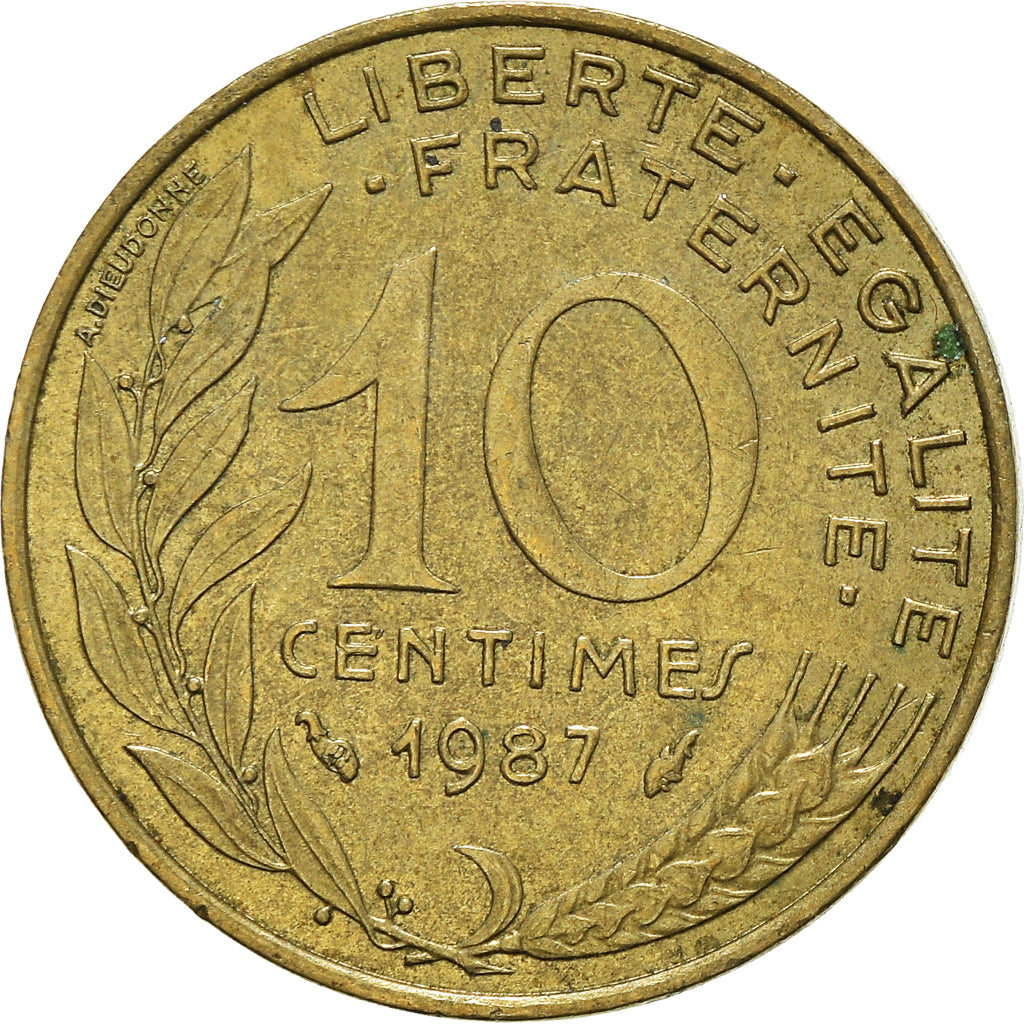 Münze, Frankreich, 10 Centimes, 1987