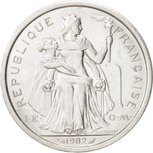 New Caledonia, 2 Francs, 1982, Paris, MS(63), Aluminum, KM:14