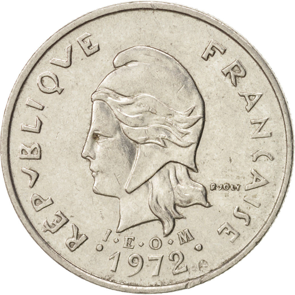 Coin, New Caledonia, 10 Francs, 1972, Paris, EF(40-45), Nickel, KM:11