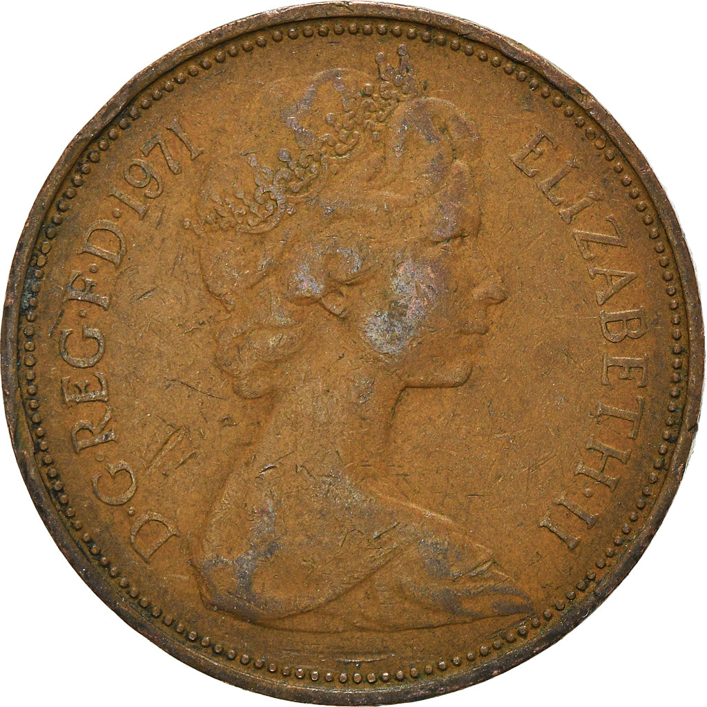Munten, Groot Bretagne, 2 New Pence, 1971