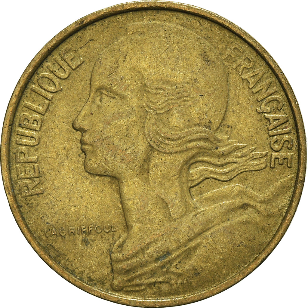 Moeda, França, 10 Centimes, 1963