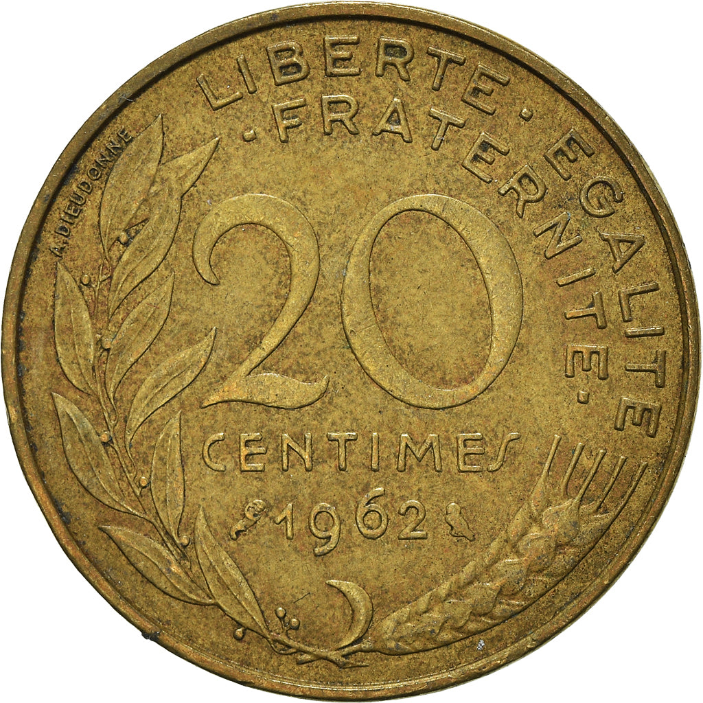 Münze, Frankreich, 20 Centimes, 1962