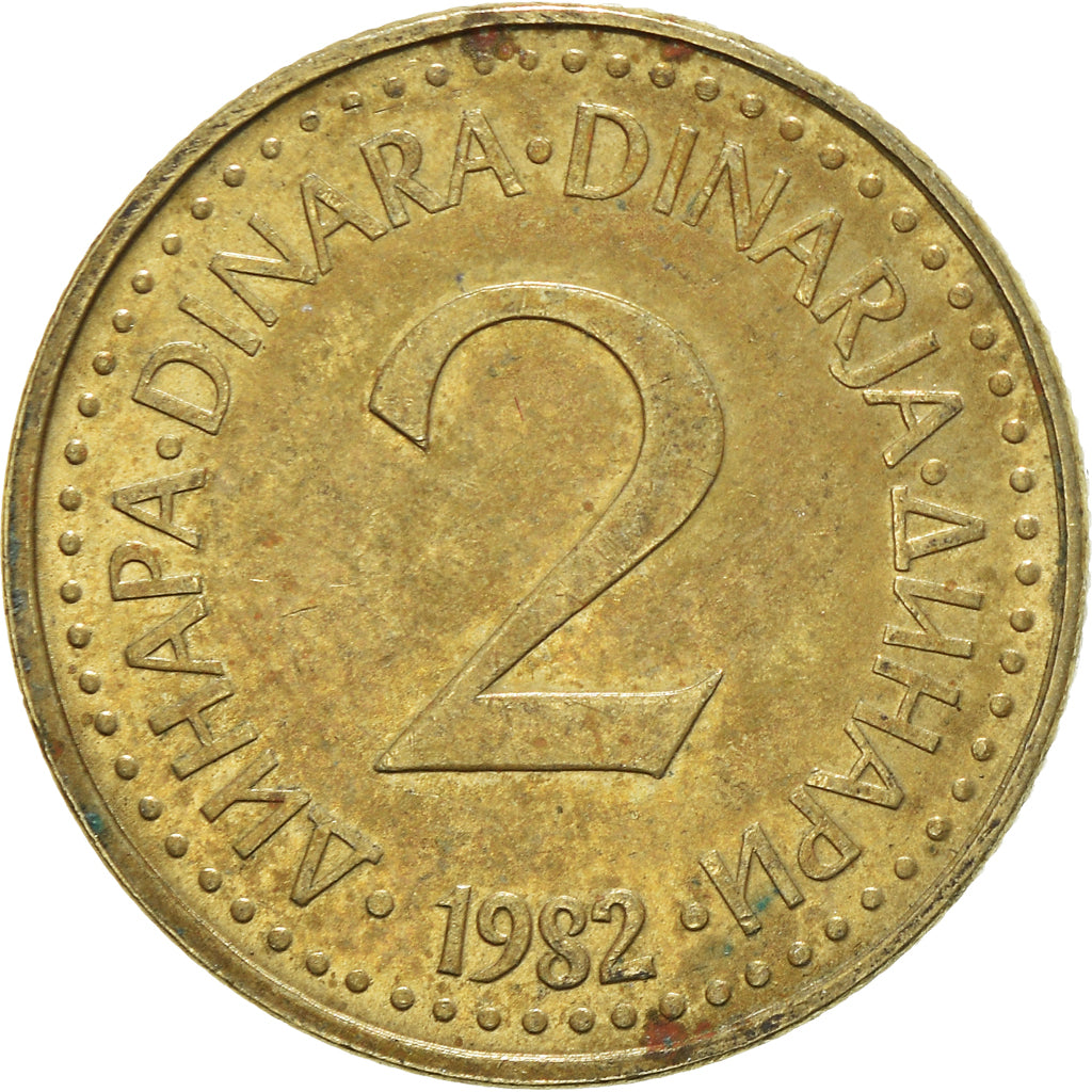 Münze, Jugoslawien, 2 Dinara, 1982