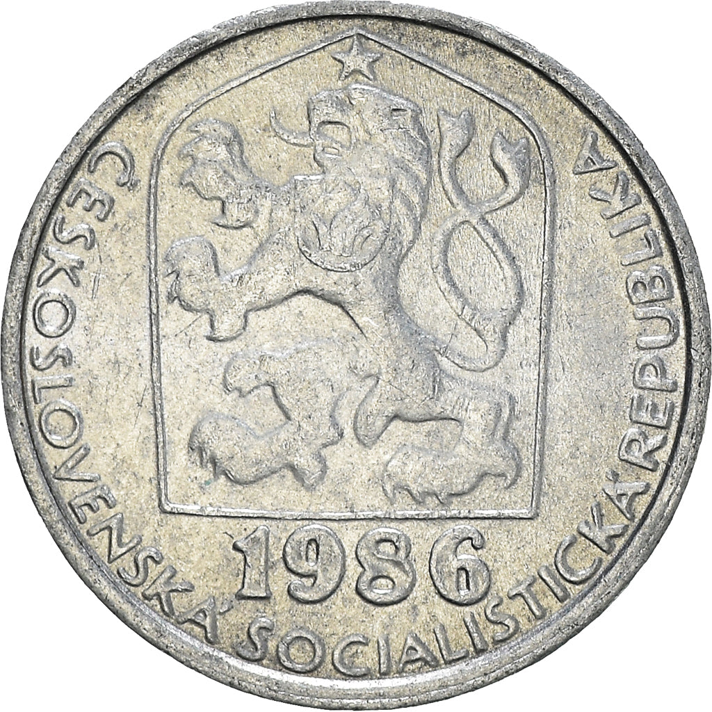 Coin, Czechoslovakia, 5 Haleru, 1986