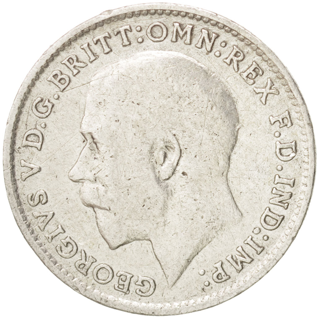 Great Britain, George V, 3 Pence, 1916, EF(40-45), Silver, KM:813