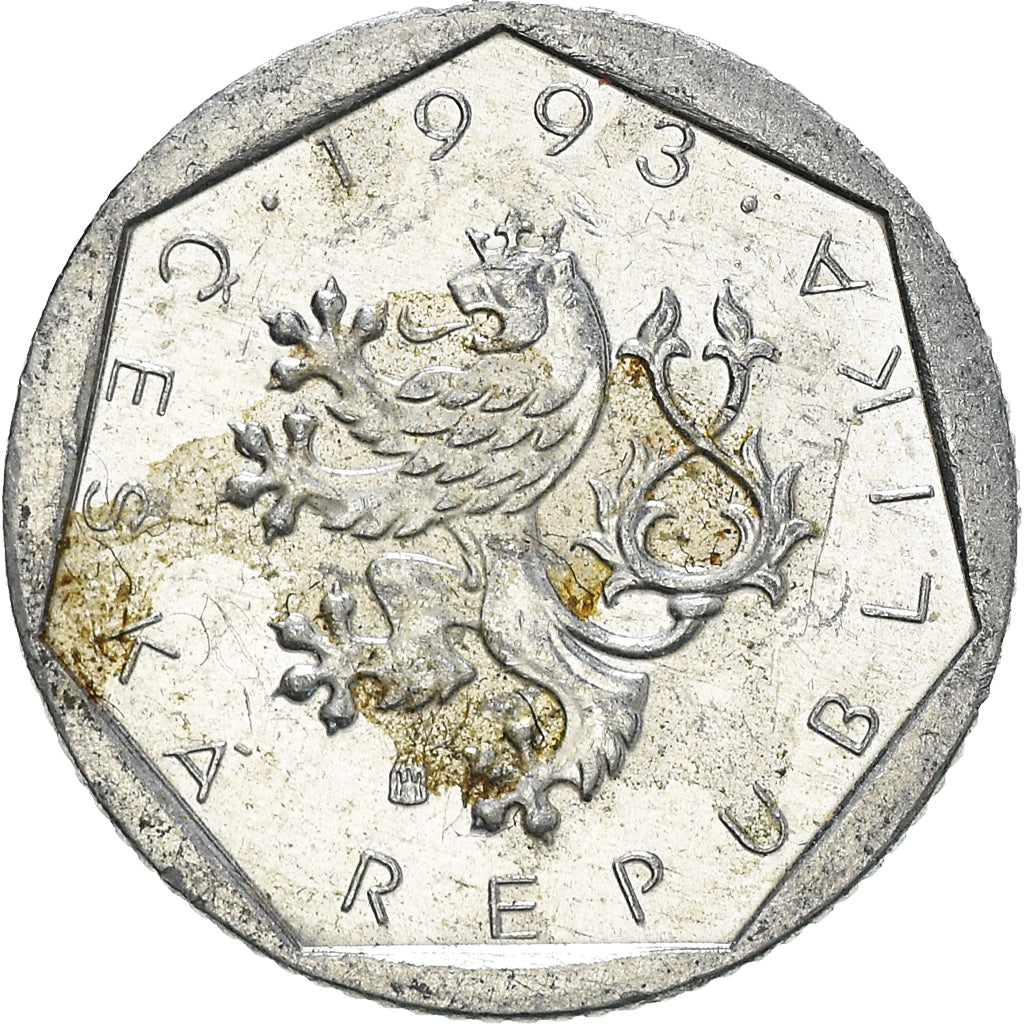 Münze, Tschechische Republik, 20 Haleru, 1993