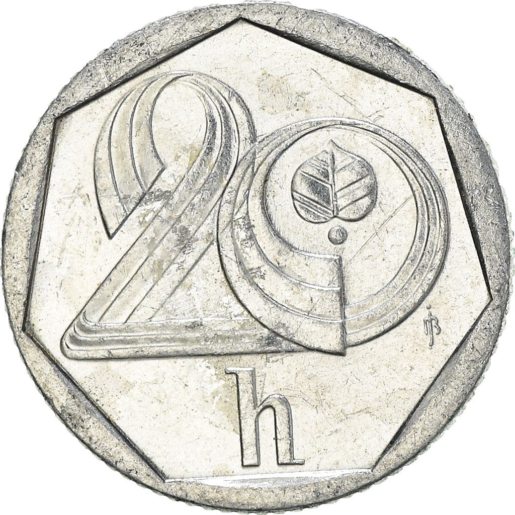 Münze, Tschechische Republik, 20 Haleru, 1993
