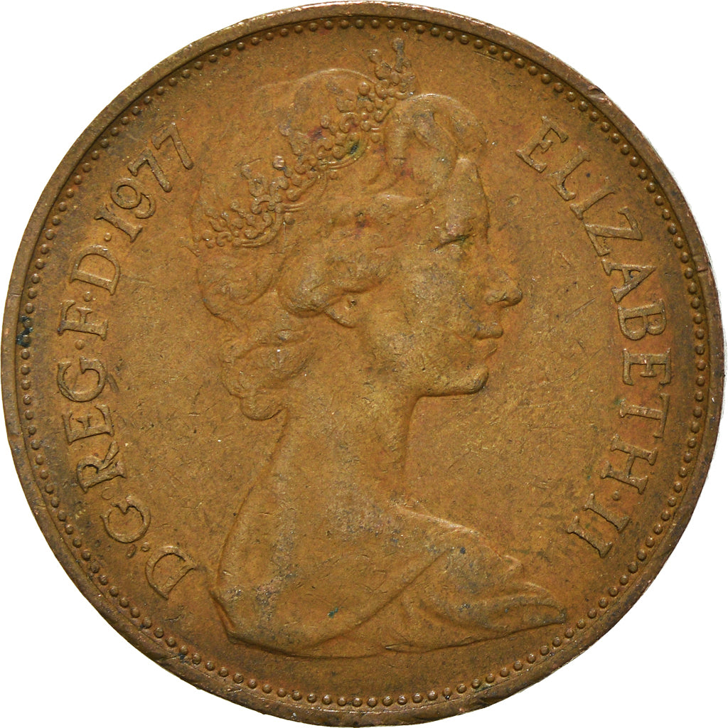 Moneta, Wielka Brytania, 2 New Pence, 1977