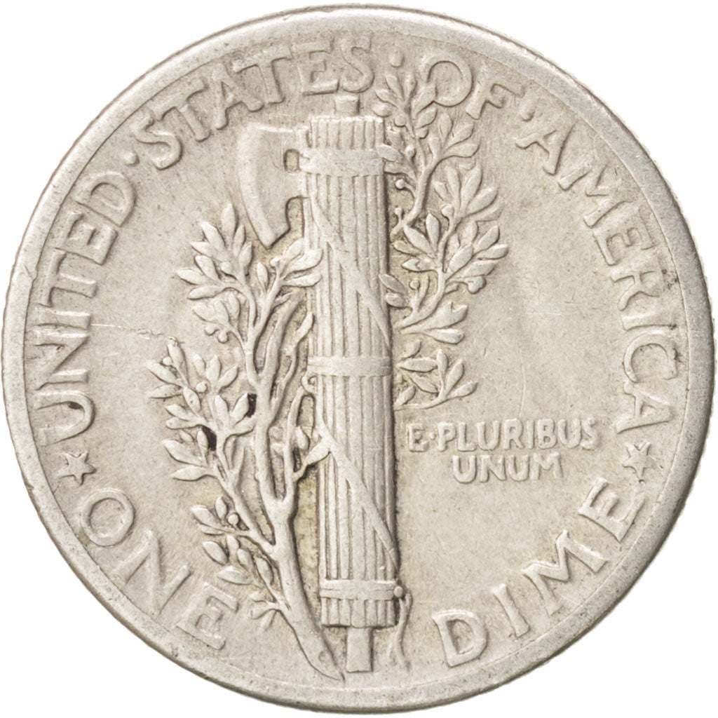 Coin, United States, Mercury Dime, Dime, 1937, U.S. Mint, Philadelphia