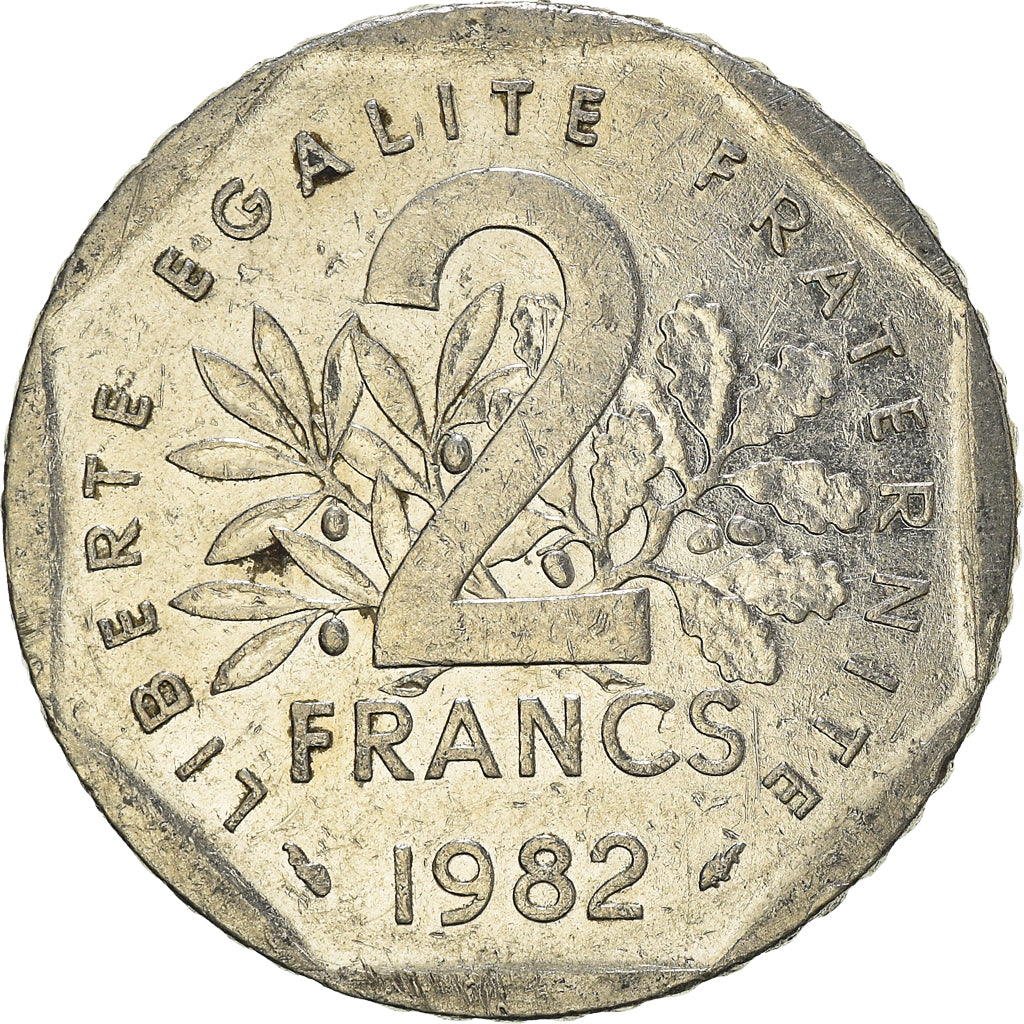 Moneta, Francia, 2 Francs, 1982