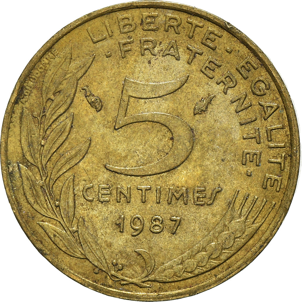 Munten, Frankrijk, 5 Centimes, 1987