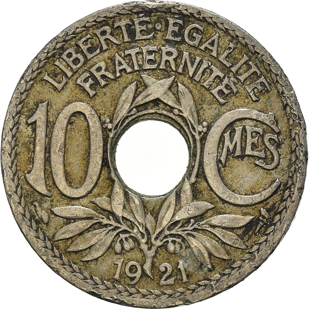 Moneta, Francja, 10 Centimes, 1921