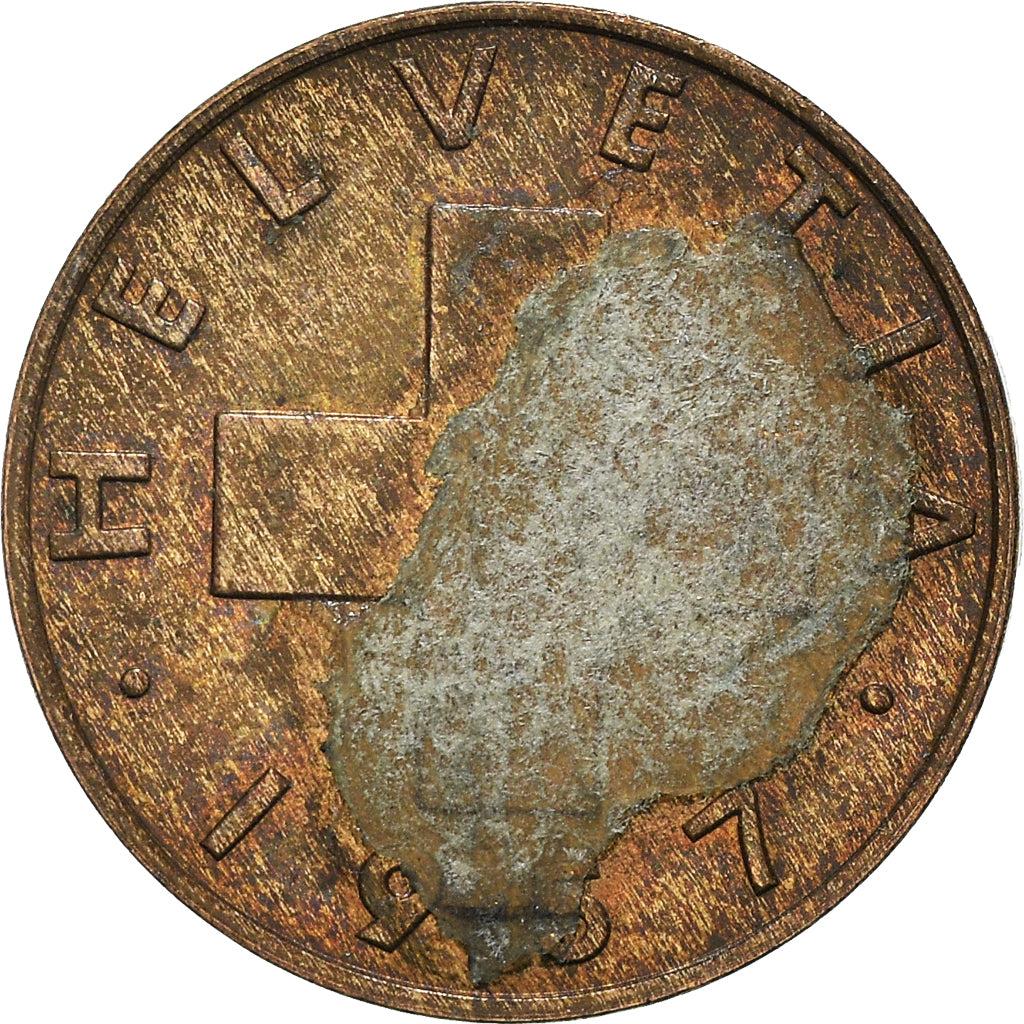 Moneta, Svizzera, Rappen, 1957