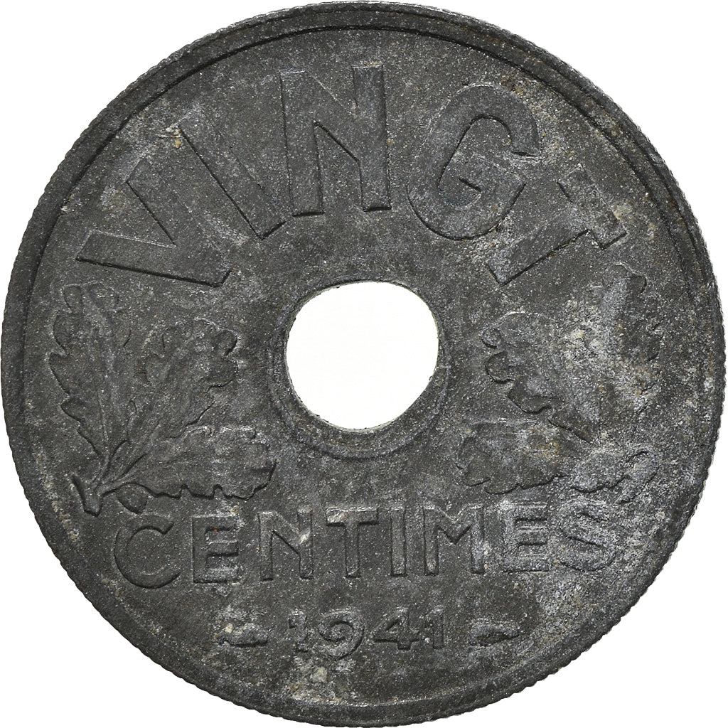 Münze, Frankreich, 20 Centimes, 1941