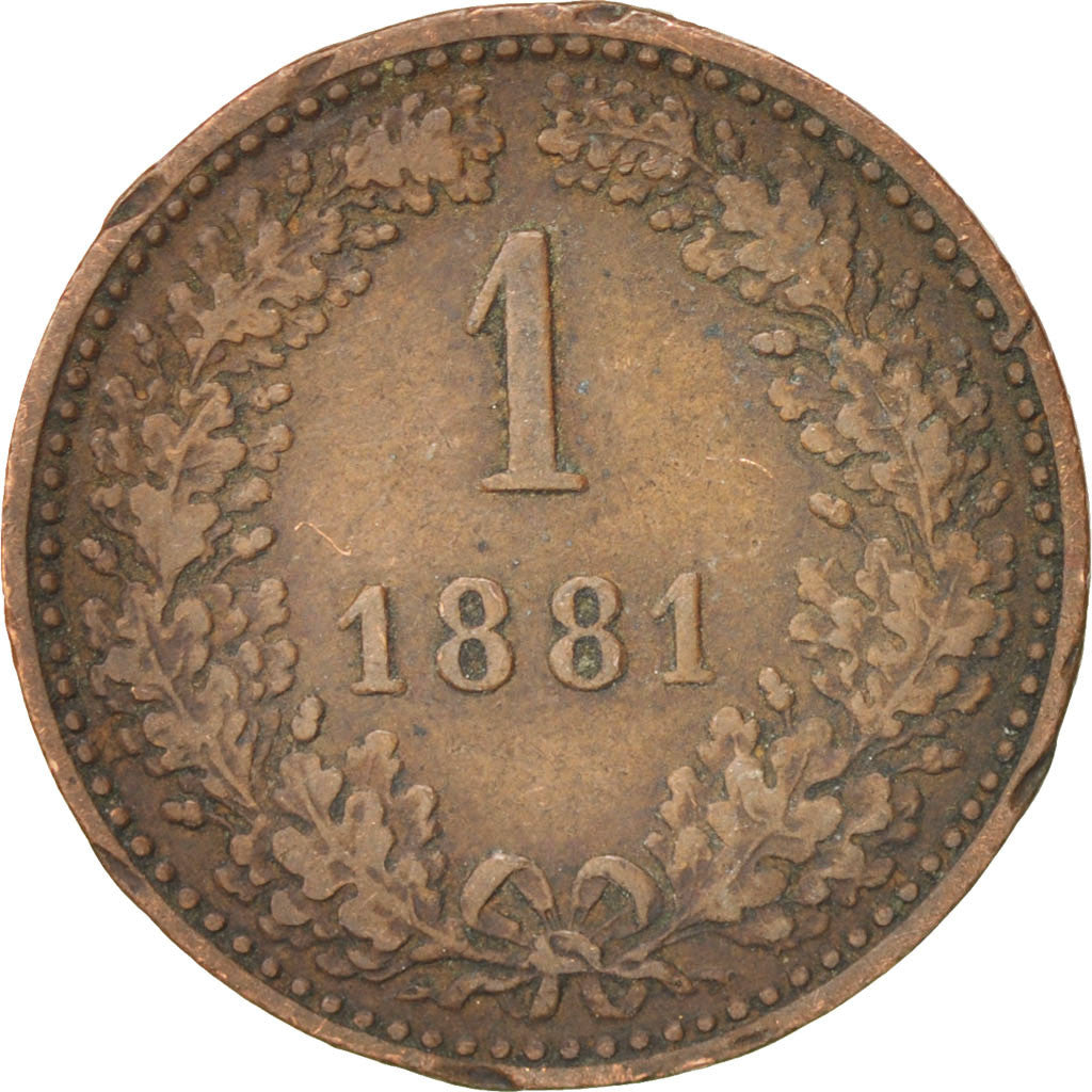 Austria, Franz Joseph I, Kreuzer, 1881, Vienne, VF(30-35), Copper, KM:2186