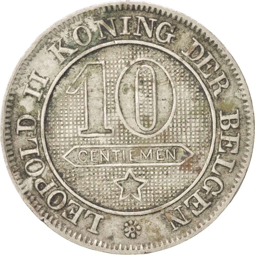 Coin, Belgium, Leopold II, 10 Centimes, 1894, EF(40-45), Copper-nickel, KM:43
