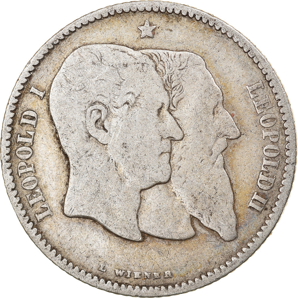 Coin, Belgium, Leopold II, Franc, 1880, F(12-15), Silver, KM:38