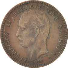 Coin, Greece, George I, 10 Lepta, 1878, VF(20-25), Copper, KM:55