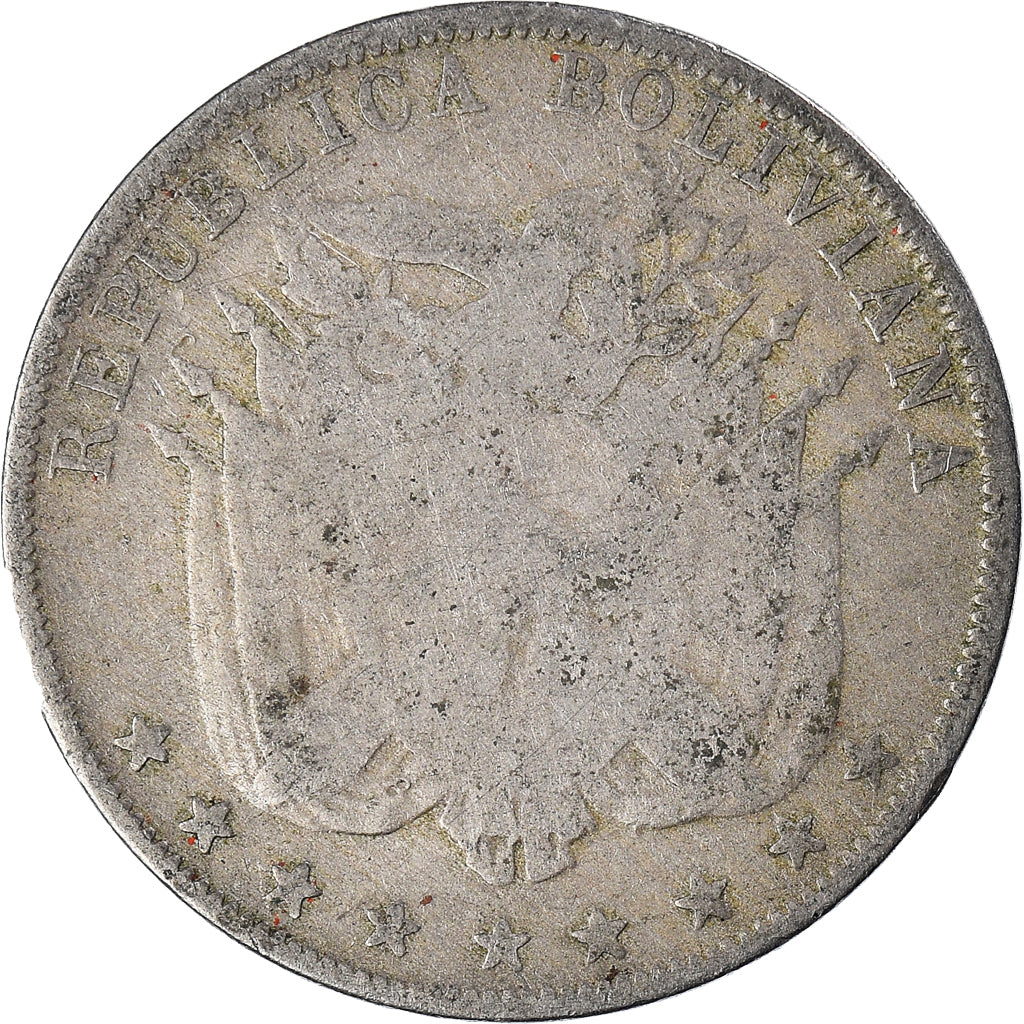 Coin, Bolivia, 10 Centavos, 1892