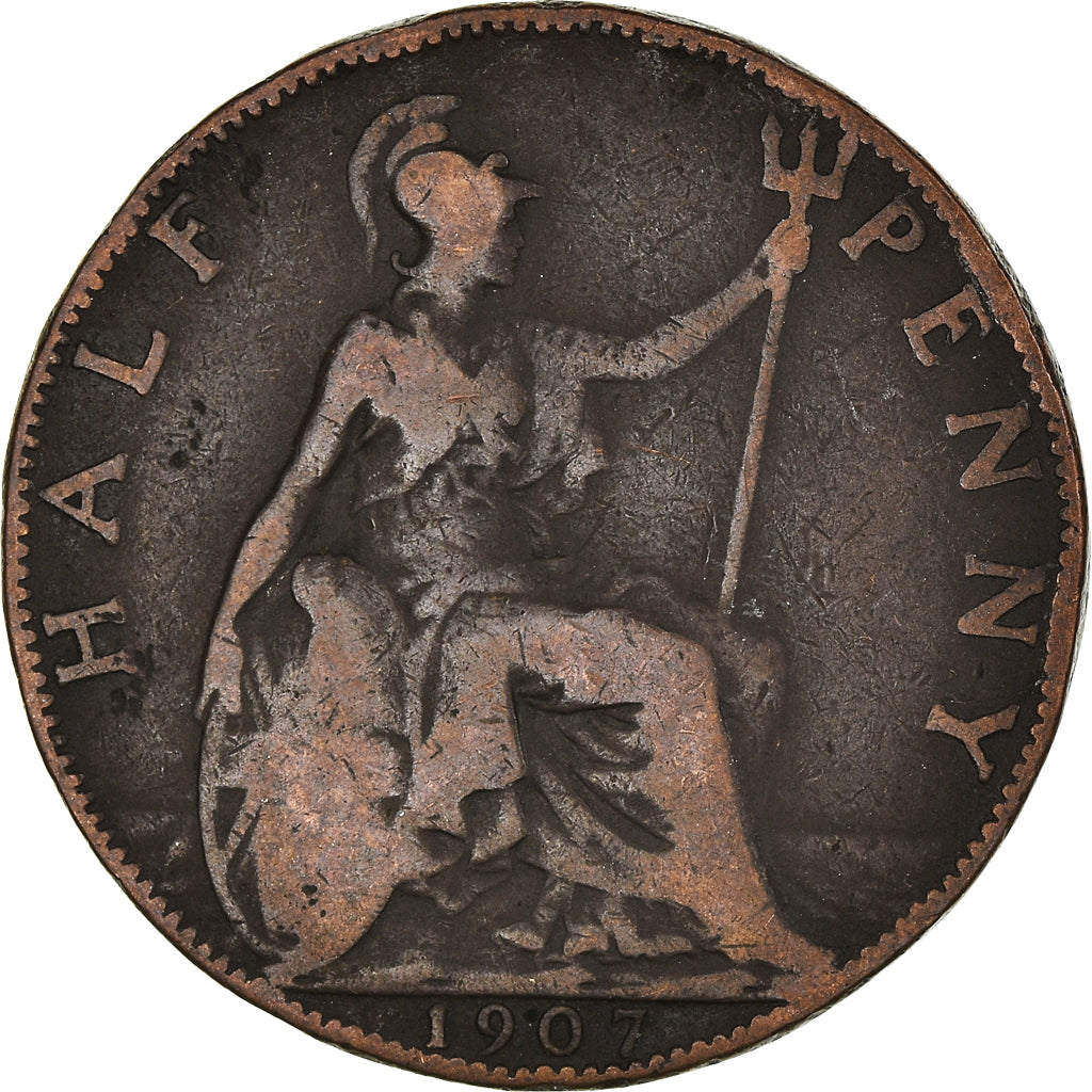 Moneta, Wielka Brytania, 1/2 Penny, 1907