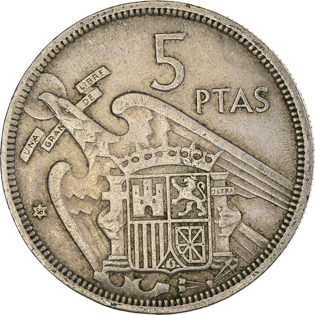Moneda, España, 5 Pesetas, 1957
