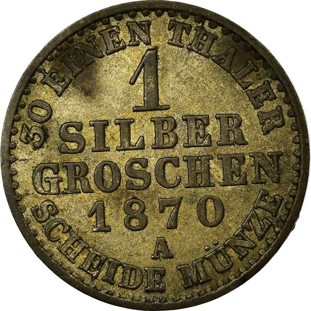 Coin, German States, PRUSSIA, Wilhelm I, Groschen, 1870, Berlin, EF(40-45)