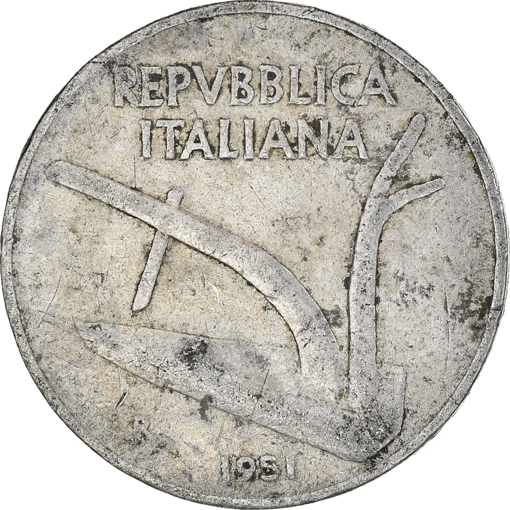 Moneda, Italia, 10 Lire, 1951