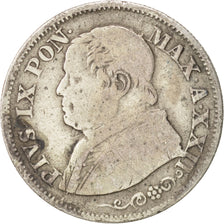 Coin, ITALIAN STATES, PAPAL STATES, Pius IX, 10 Soldi, 50 Centesimi, 1868, Roma