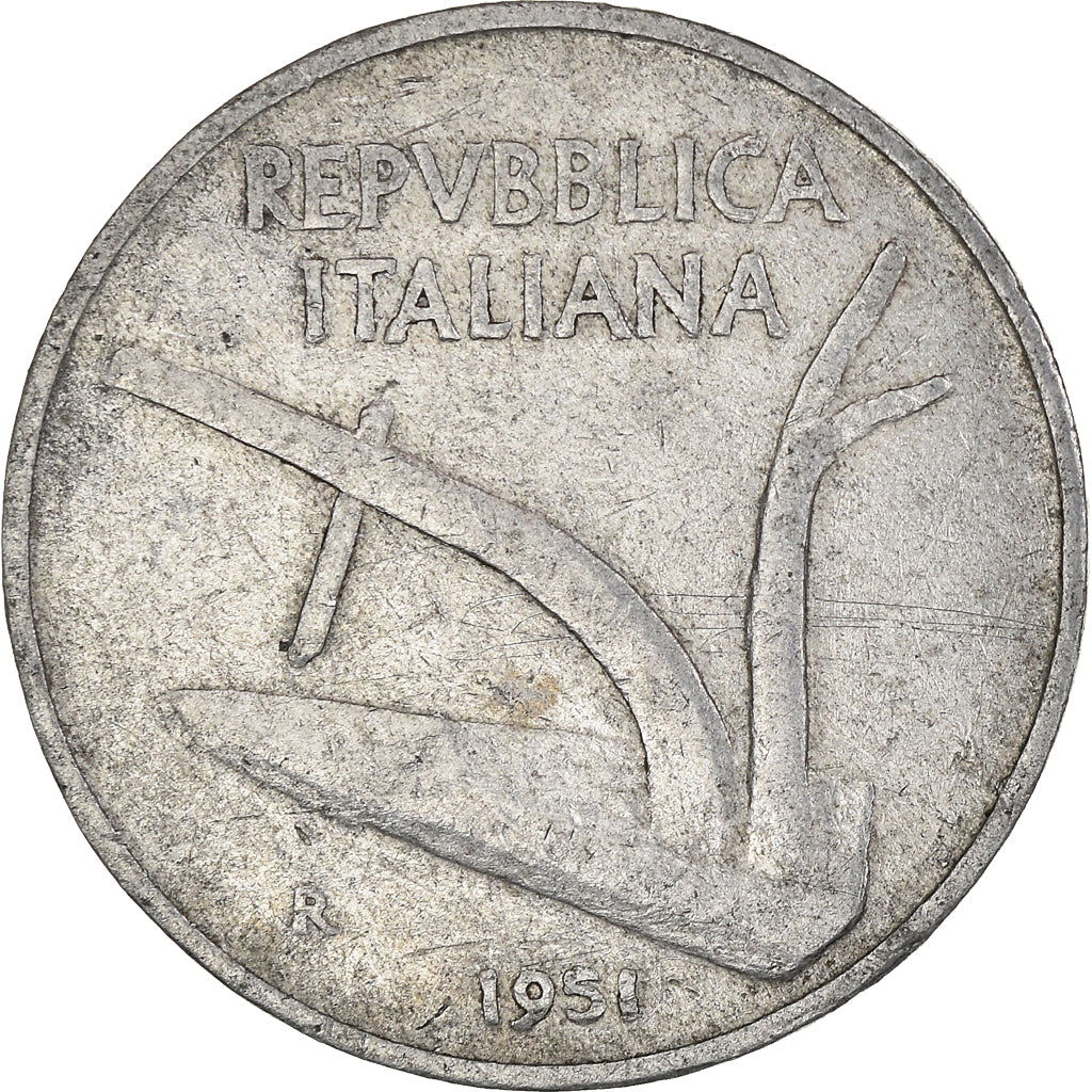 Munten, Italië, 10 Lire, 1951