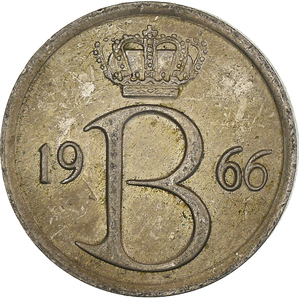 Coin, Belgium, 25 Centimes, 1966